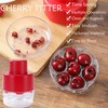 Cherry Pitter Tool,7-Hole Adjustable Fruit Seed Remover with Push-Down Design,