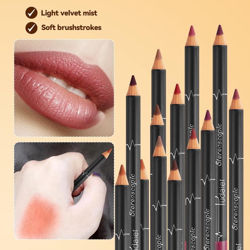 LOPHE Lip Liner Set 12x Waterproof Matte