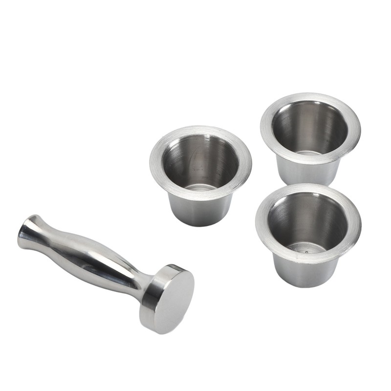 3pcs Refillable Coffee Capsule 304 Stainless Steel Coffee Pods with