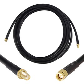 GEMEK 15ft SMA Male to SMA Female Pure Copper Cable, Low Loss S-MR240 Extension Coaxial - Antenna Lead Extender for 3G 4G 5G 6G LTE ADS-B Ham GPS WiFi RF Radio Use (50 Ohm Not for TV)