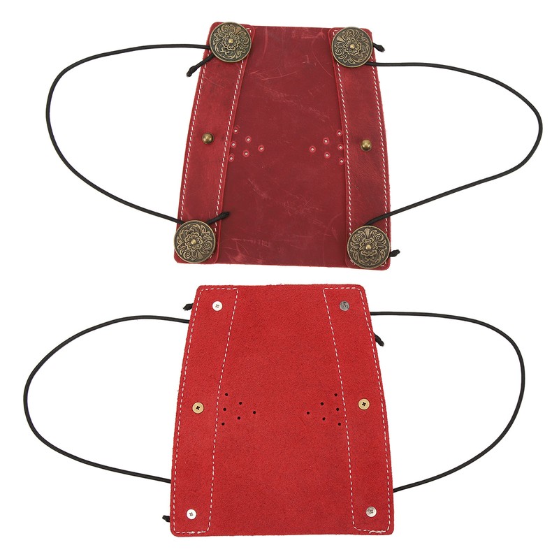 Archery Arm Guard Adjustable Strap Second Cowhide Arm Protector Pad