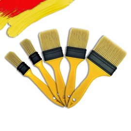 PANCLUB Not Chip Brush Set - 5pcs, 1, 1, 2, 2, 3 Inch, Chalk Paint & Wax Brushes, Disposable Trim & Varnish Brushes