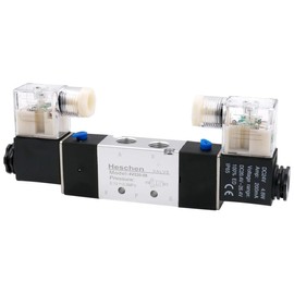 Heschen Electric Pneumatic Solenoid Valve 4V220-08 24VDC 4.8W PT1/4 5 Way 2 Position CE