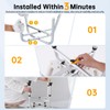 Hiqufet Shower Chair for Inside Shower(500lb), 5 Height Adjustable Shower