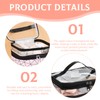 Light Pink Double-Layer Diamond-Shaped Handbag Vanity Bag, Large Capacity Portable
