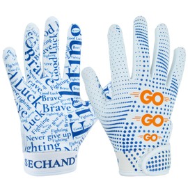 SECHAND Football Gloves for Youth Adult, Flag Football Gloves for Boys and Girls, Sticky Reciver Gloves