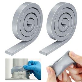 ElectricWise 2 Pack Moldable Silicone Putty, Non Hardening Multi Purpose Duct Seal Compound for Metal, Glass, Wood, Ceramic, Crafts, Heat Resistant and Waterproof, 1.5 ft x 0.32 in (Grey)