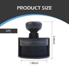 Zikefest Tire Shine Brush, Tire Shine Applicator Brush, Car Tire Brush, Tire Dressing Brush with Seal Cover, Portable Short Handle Cleaner for Car Detailing, Universal Car Accessories (Black)