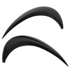 1 Pair Left Right Gloss Black Headlight Eyebrow Cover Trim