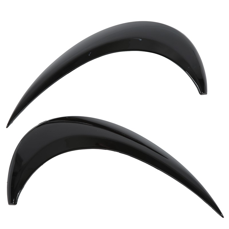 1 Pair Left Right Gloss Black Headlight Eyebrow Cover Trim