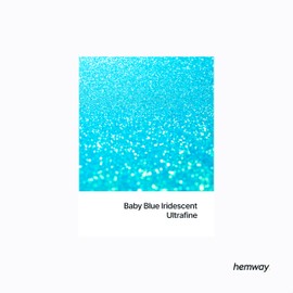 Hemway Premium Glitter Shaker - Baby Blue Iridescent | Ultrafine Metallic Flake Sequins for Resin & Epoxy Crafts | Craft Supplies for Tumblers, Festival | 130 g