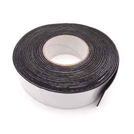 Insulation Black Foam Tape Adhesive Seal for Pipes, Doors, Windows - Universal Weather/Air Sealer, Waterproof - 2" x 30' Roll (1/8" Thick)