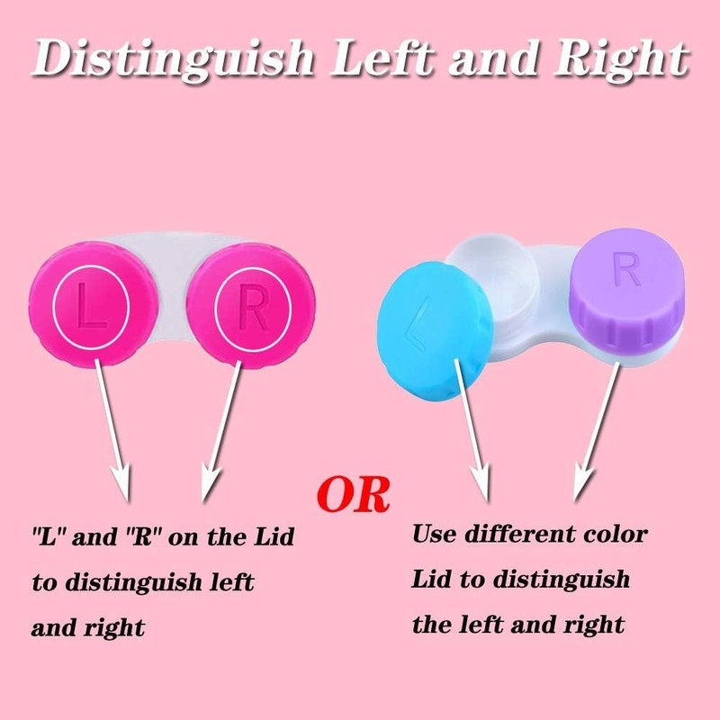 KISEER 8 Pack Colorful Contact Lens Case Box Holder Container