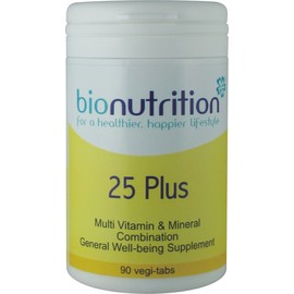 Bio Nutrition 25 Plus : One-A-Day Multivitamin : 90 vegi-tabs