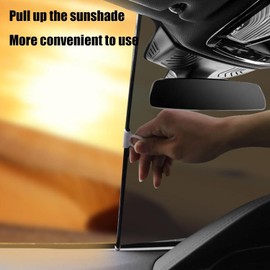 Parasol para parabrisas de coche,Parasol para parabrisas de coche Persianas enrollables retráctiles para camión Accesorios interiores de automóviles con obturador delantero/trasero, protector de v