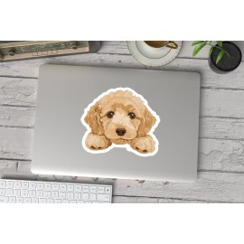 Stickermaniac 5" Adorable Puppy Sticker - Cute Dog Decal for Laptops, Journals, Water Bottles