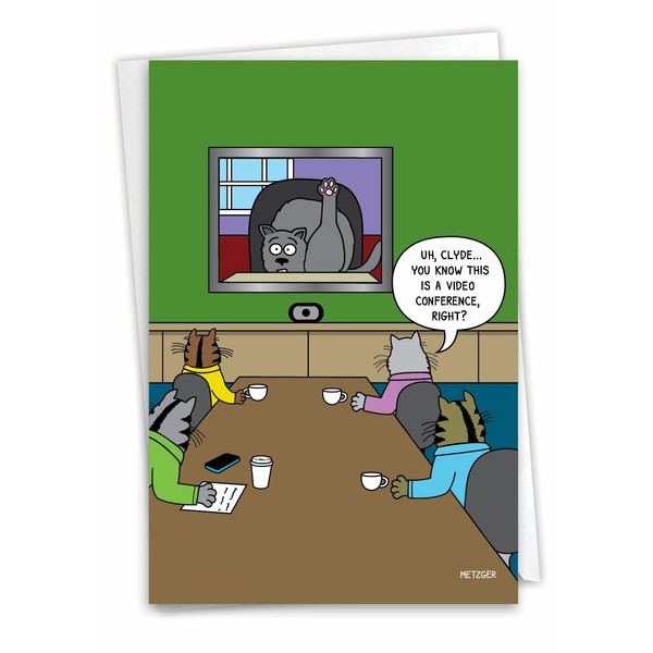 NobleWorks - 1 Funny Animal Card for Birthdays - Pet