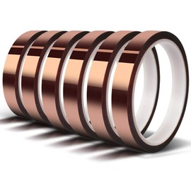 MEBMIK Heat Tape for Sublimation Transfer, Heat Resistant/Press, Adhesive Transfer Tape, Thermal, No Residue, 6 Rolls 10mm x33m(108ft)