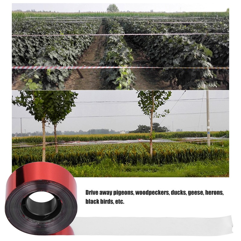 10PCS 2.5CMx60M Bird Deterrent Reflective Scare Tape Bird Repellent Ribbon