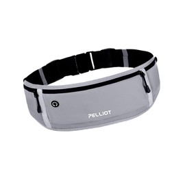 PELLIOT Running Belt for Women Men Slim Fanny Pack Phone Money Waist Pack Belt Bag for Hiking Cycling Exercise Running Grey