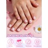 EBANKU 240 mini uñas postizas para niños, cuadradas, cortas, transparentes,