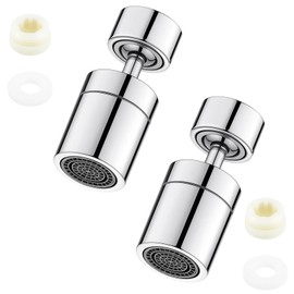 360° Wasserhahn Aufsatz Schwenkbar, 2 Stück Mit Dichtungen, M22 - FM20, M22 - M20, M22 - M22, M22 - FM24, M22 - M24, Für Küche Und Bad, Ideal Zum Geschirrspülen Und Wasser Sparen