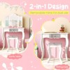 Costway Girls Vanity Makeup Dressing Table & Stool Set Gift