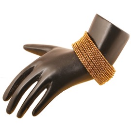 Touchstone NEW Golden Bangle Collection Indian Bollywood Exotic Golden Balls Channel Slim Pretty Designer Jewelry Bangle Bracelets. Set of 12. In Antique Gold Tone For women