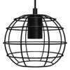 Wire Cage Globe Pendant Light Black Metal Loft Industrial Ceiling