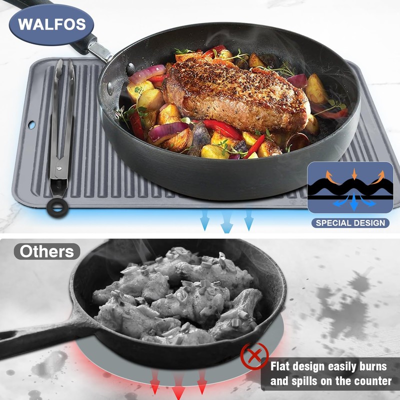 Walfos Large Silicone Trivet 16x12 Inch, Hot Pads for Kitchen,