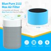 2 Pack 211i Max Replacement Fil-ter Compatible with Blue Pure