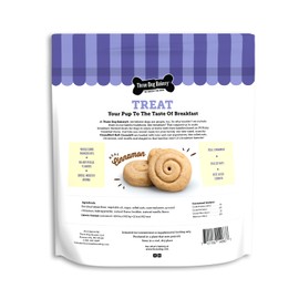 Three Dog Bakery Three Dog Bakery CinnaMutt Roll Crunch Dog Treat, Crunchy Cinnamon Roll Flavored Dog Cookie,1.56 Pound (Pack of 1)