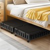 Gashell 2 Pack Bamboo Under Bed Storage with Wheels, 39”x20”x7.8”