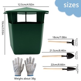 Liwein Snail Trap, Garden Snail Trap, Set of 6 Snail Traps, Accompanied by 1 Pair of Gloves and a 3-Piece Set of Garden Spades, Nude Snail Trap, Reusable