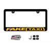 BLVD Fake Taxi Black ABS License Plate Frame Including Mounting