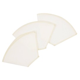 Washable Coffee Filter, Trapezoid, Made in Japan, Burlap, Sewn with Organic Cotton Thread, 3 Pieces, For 1 to 4 Cups (White (Japanese-Made Burlap)) [Trapezoid]
