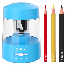 ZMOL Electric Pencil Sharpeners，Pencil Sharpener for No.2/Colored Pencils (6-8mm)， Portable Pencil Sharpener Plug in for Classroom, Office, Home,Battery Operated