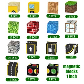 KEEPAA Magnetische Bausteine Magnetic Blocks - 100 Stück Junge und Mädchen Bauen Magnetische Bauwelt Set - Montessori Kreative Spielzeug