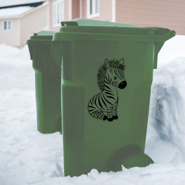 'Cute Baby Zebra Sitting' Clear Sticker Decal – Waterproof Film for Windows, Cars, Walls & Crafts, XL (460mm) (DC00140291)