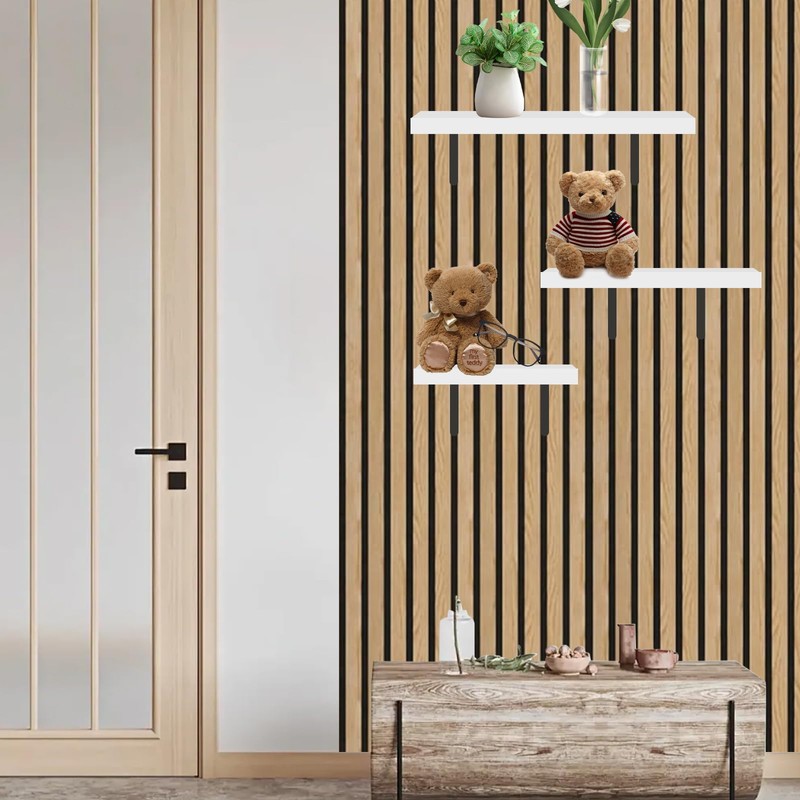 GHIBFBT Floating Shelf for Acoustic Panel, Space Saving Wall Mounted