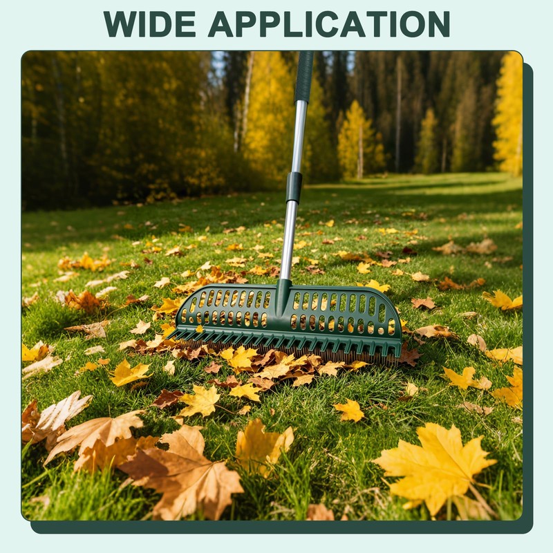 Artificial Turf Rake, Double-Sided Turf Brush Rake with 35-56 Inch