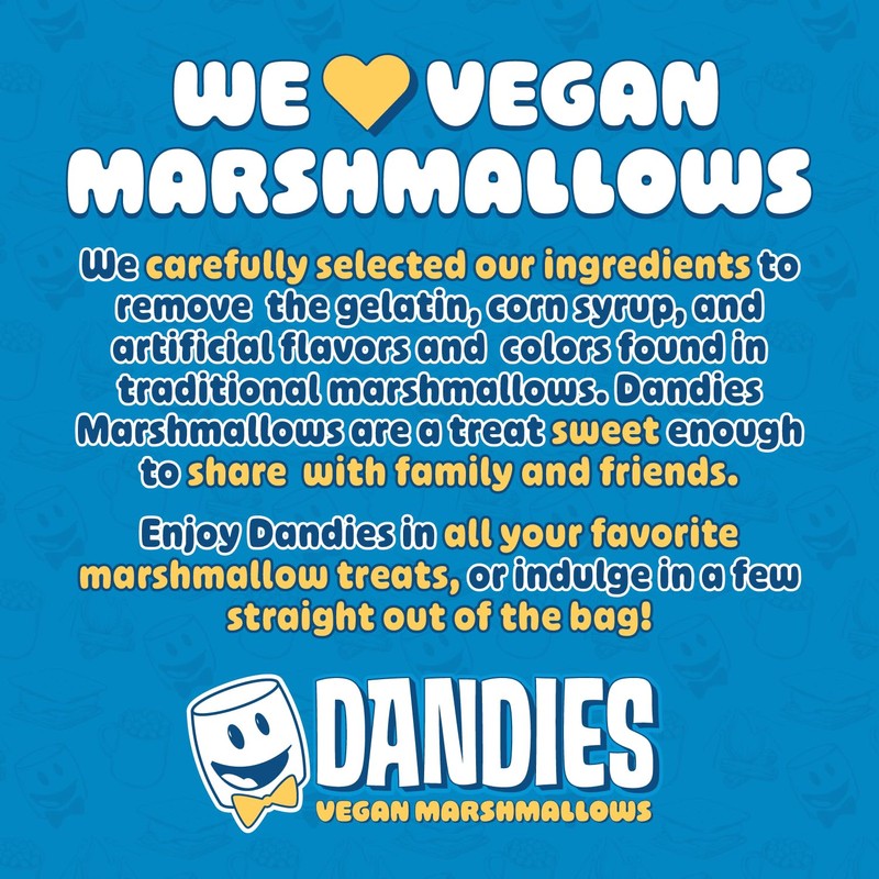 Dandies Original Vegan Marshmallows, No Artificial Flavorings, Food Dyes, Corn