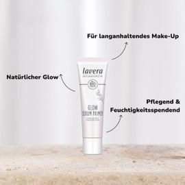 lavera Glow Serum Primer - Natural Glow - for Long-Lasting Make Up - Nourishing & Moisturising - Vegan - Natural Cosmetics - 30 ml
