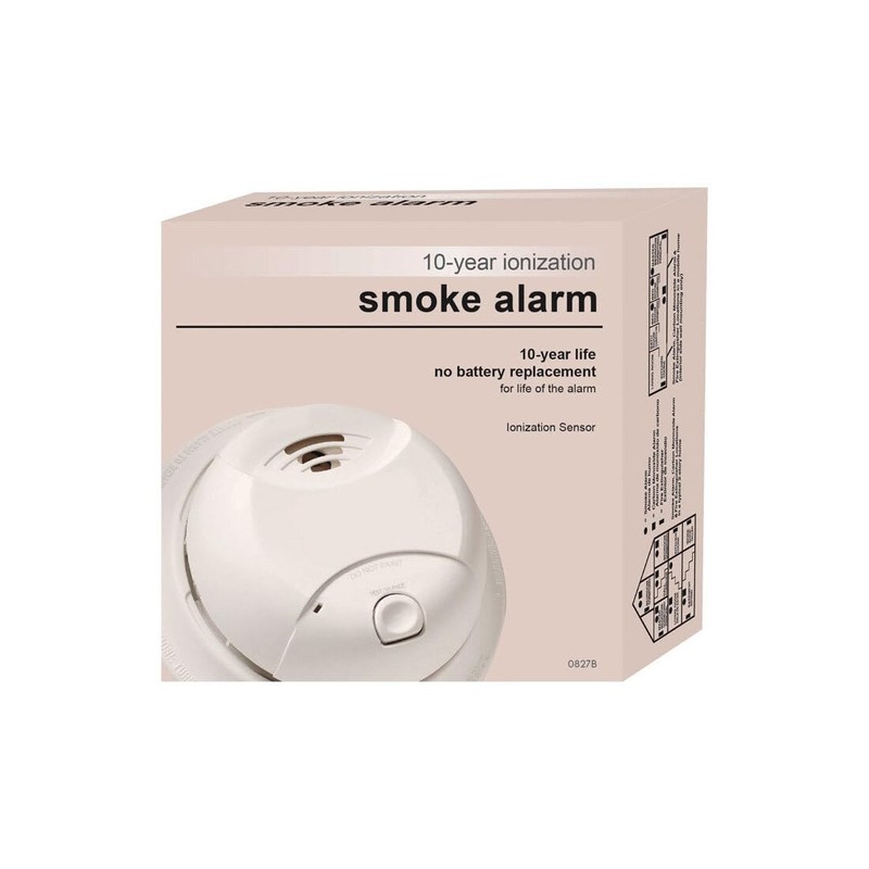 First Alert 0827B Ionization Smoke Alarm with 10-Year Sealed Tamper-Proof