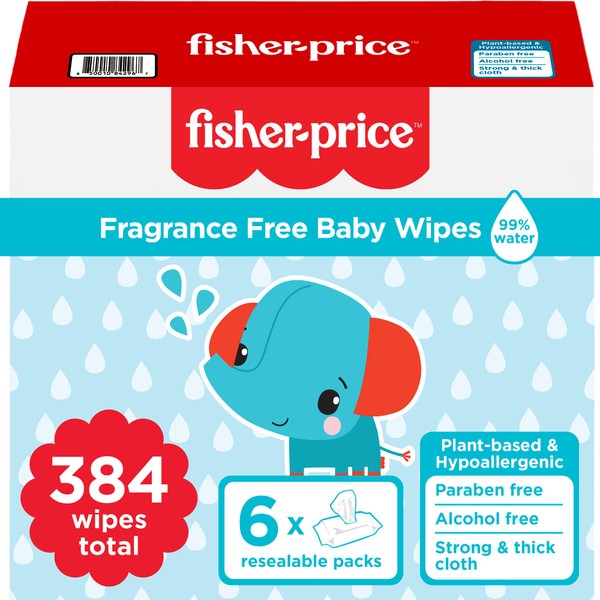 Smart Care Fisher-Price Wipes, Plant-Based, 384 Count
