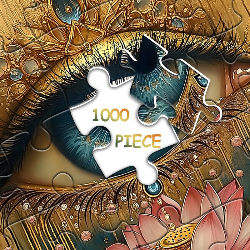 Lotus Eye Puzzles for Adults 1000 Pieces, Flower Eyes Art