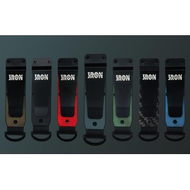 Iron Edge Key Organiser - Portable Keychain, Minimalist Heavy Duty Keyring, Pocket Smart Key Holder with Gift Box and Tool (Aluminium, Gun Metal Gray)