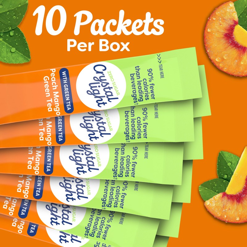 Crystal Light Drink Mix, 10 Packets, for Convenient On-the-Go Flavorful