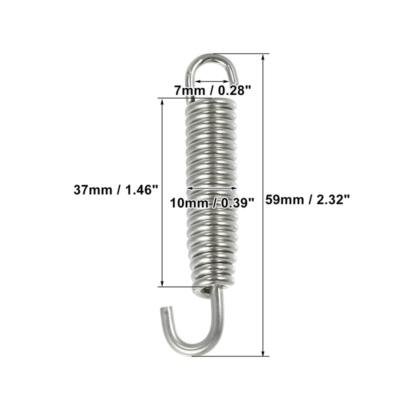 Motoforti Motorcycles Universal Exhaust Pipe Spring 59mm 2.3" Stainless Steel