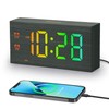 SZELAM Alarm clock, wooden alarm clock for bedroom, 9 RGB